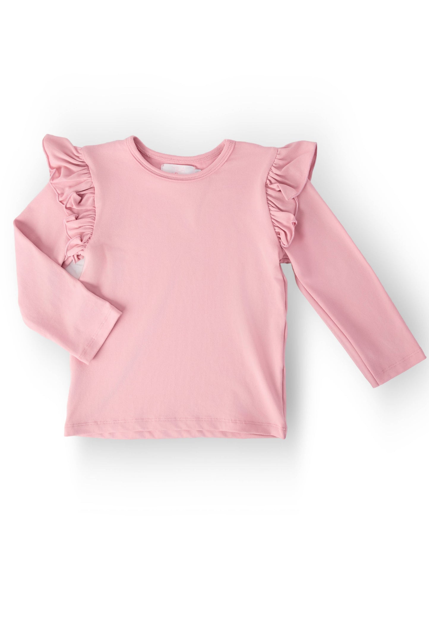 Vintage Pink L/S Ruffle Tee