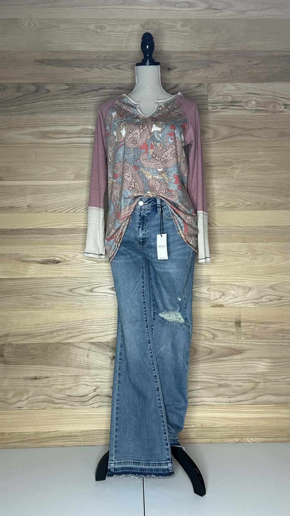 Feel the Vibe Abstract Print Top