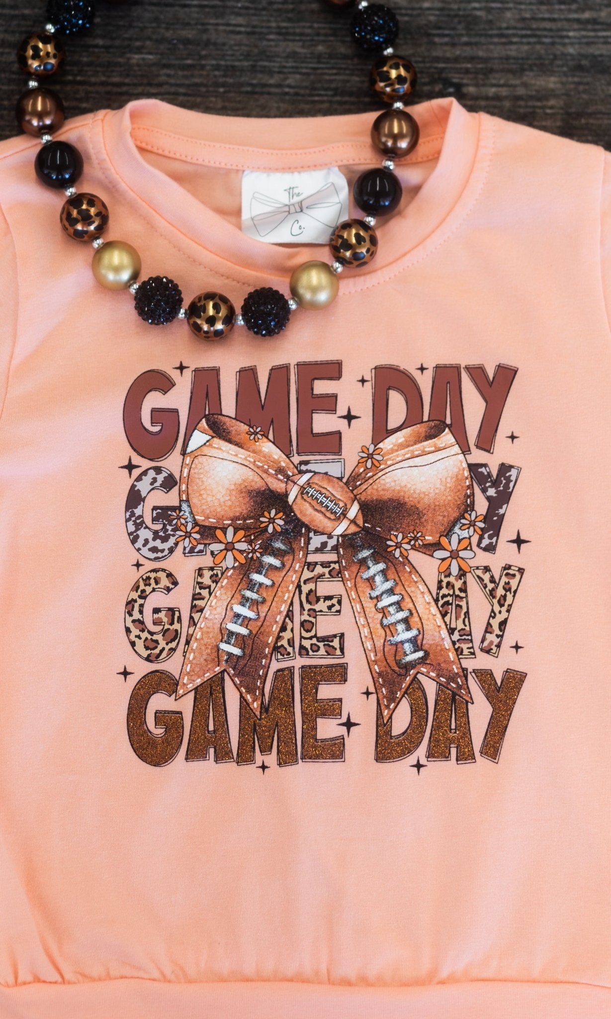 Game Day Football Bow Long Sleeve
