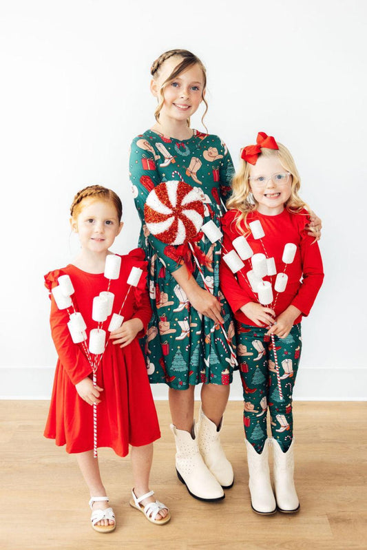 Western Wonderland L/S Pocket Twirl Dress