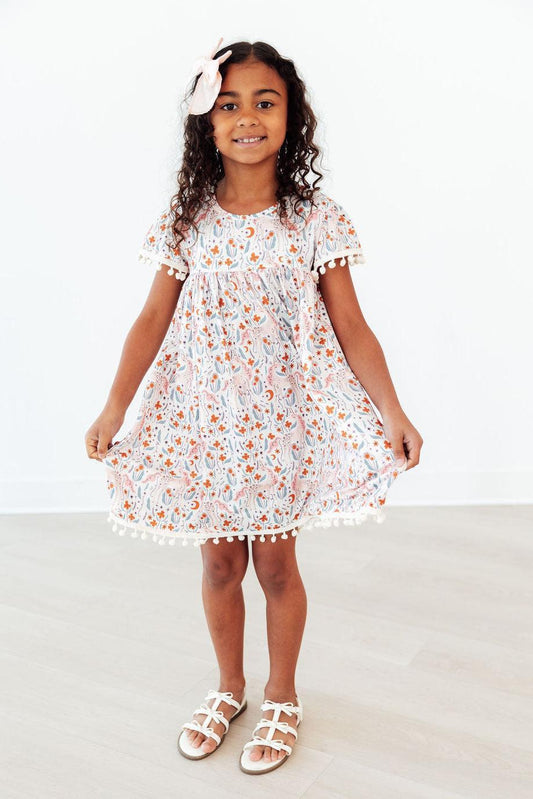 Unicorn Soiree Pom Pom Dress