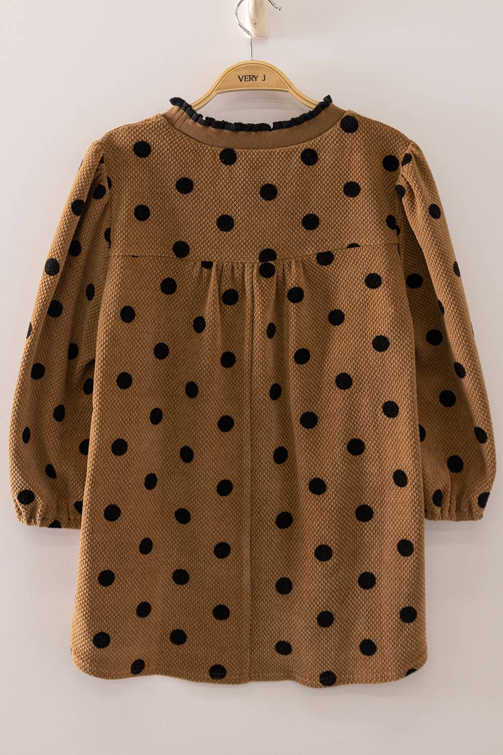 Polka Dot Puff Sleeve Top