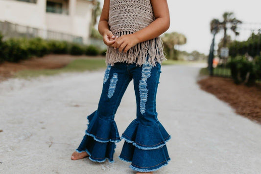 TDM - Kids Denim Double Ruffle Jeans