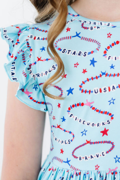 SALE Miss Americana (Mila's Version) Flutter Sleeve Twirl Dress