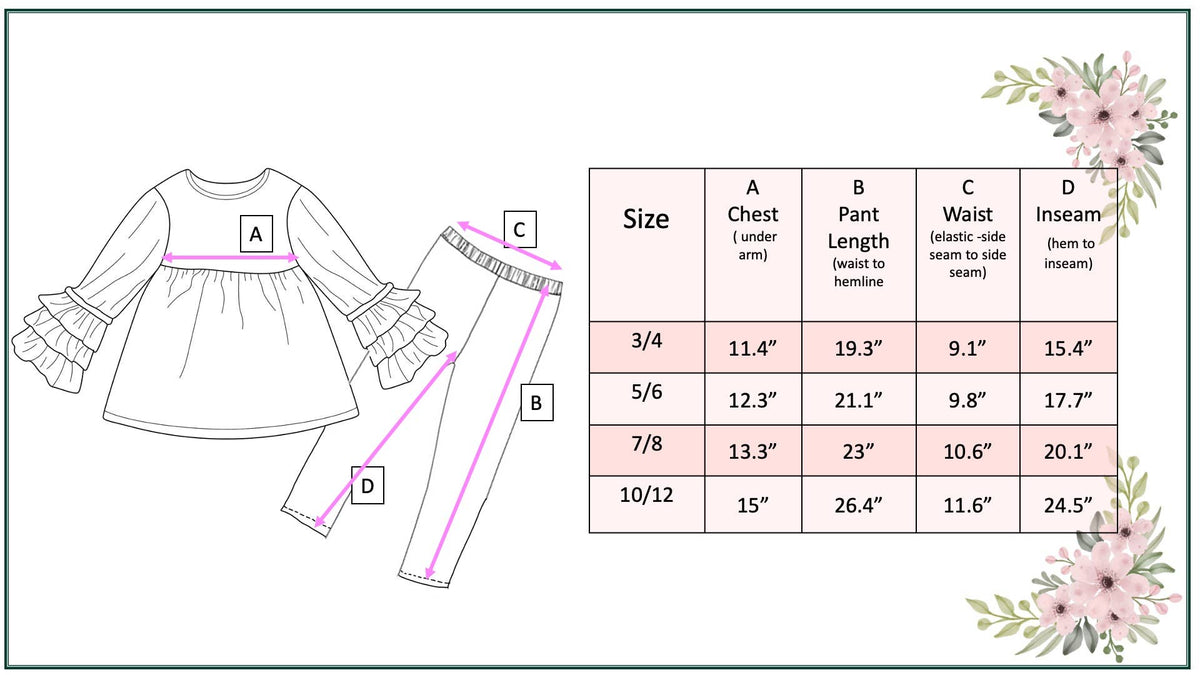 Kids Black & White Check Smiley Face Ruffle Top Leggings Set