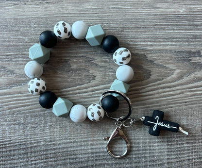 Faith Jesus Cross Wristlet Keychain