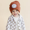 Cotton Shacket | Smiley Checkered Latte