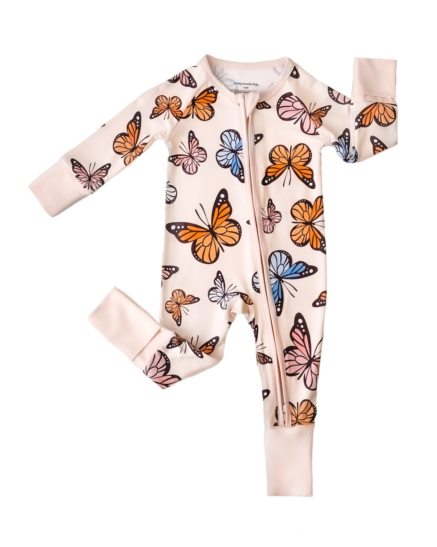 Bamboo Zip Romper | Butterflies