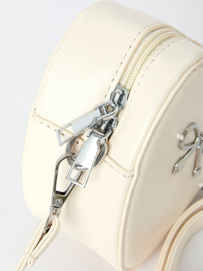 Christmas and Valentine's Sweet Heart-Shaped Crossbody Girls Bag with Bow