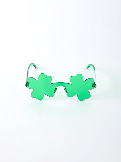 Green Shamrock Shaped Sunglasses for St. Patrick’s Day