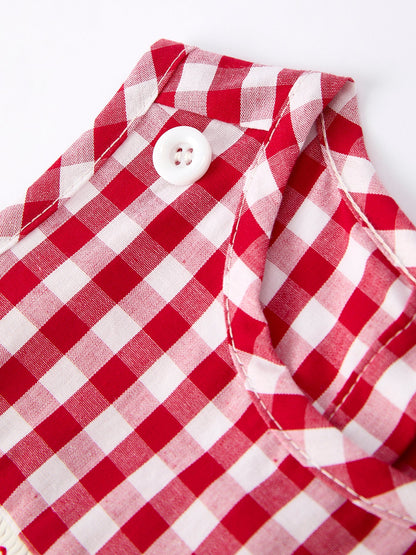 Dog Baseball Smocking Embroidery Dress