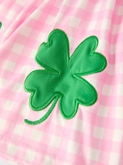 St. Patrick's Day Shamrock Top and Bell Bottom Pants Girls Set