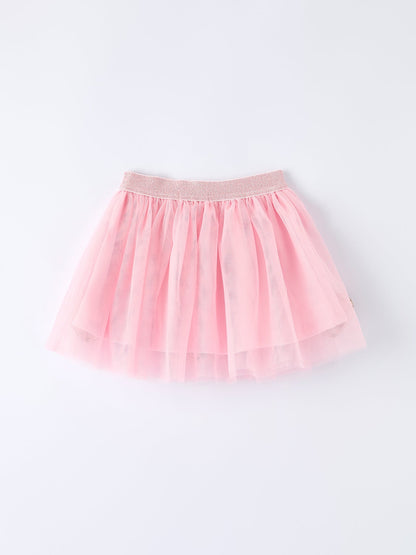 Girls' Valentine's Day Skirt with Sequined Heart Appliques