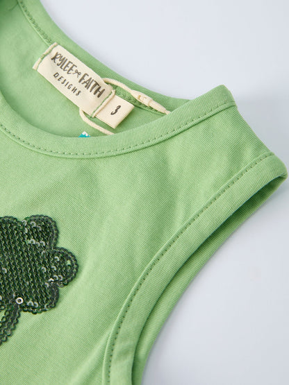 St. Patrick's Day Lucky Charm Green Tutu Skirt Set