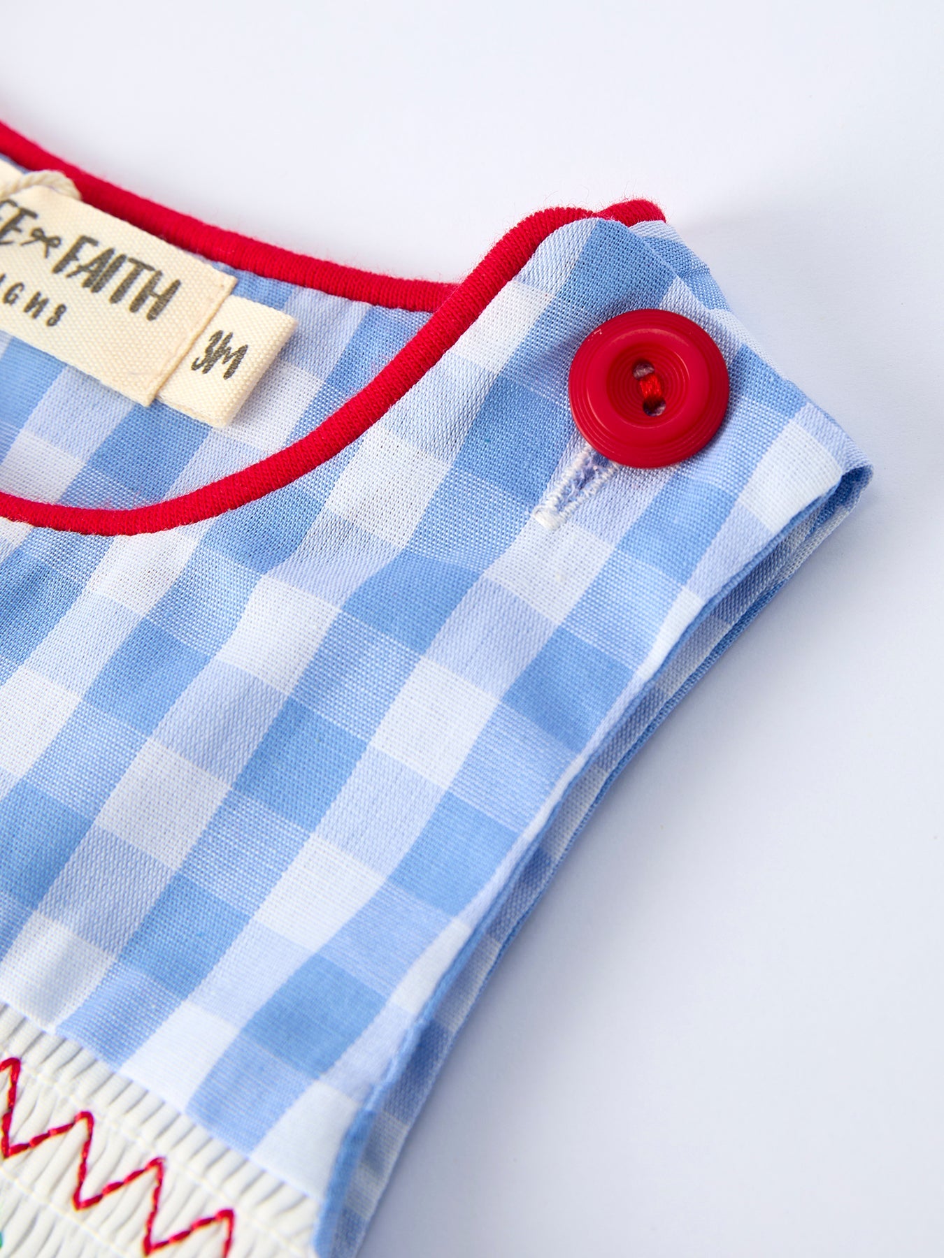 Baby Boys Summer Strawberry Embroidered Smocked Romper