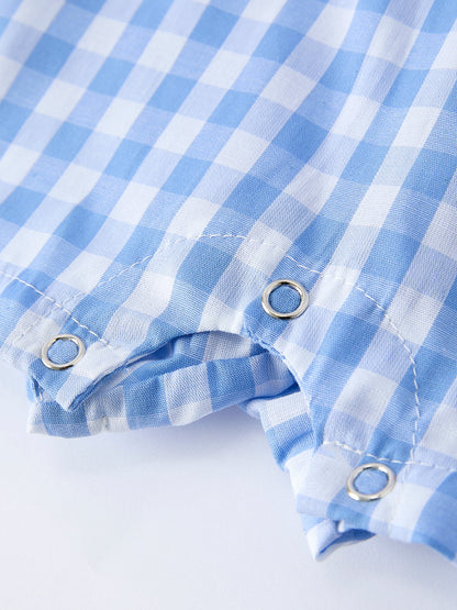 Baby Boys Summer Strawberry Embroidered Smocked Romper