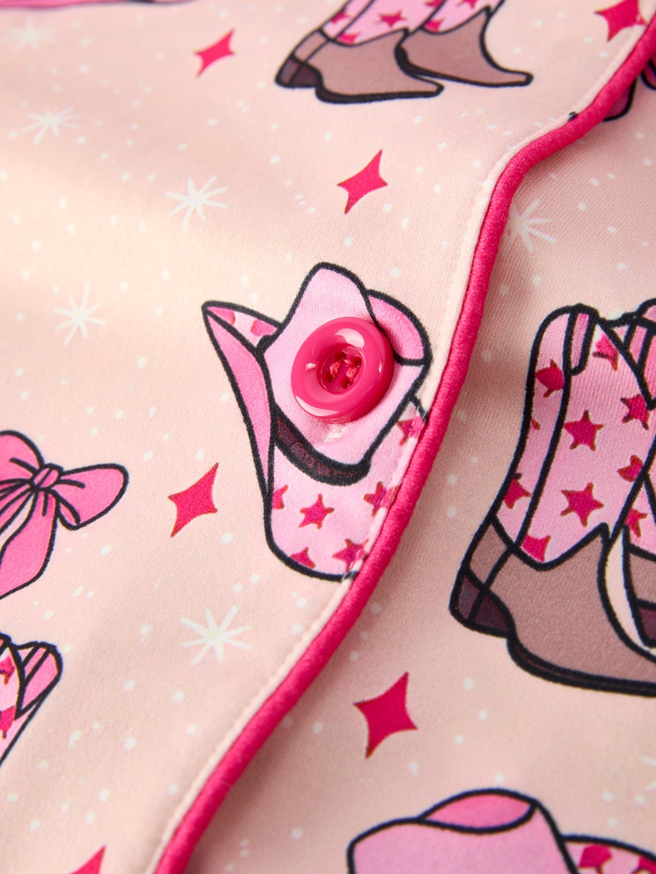 Mommy & Me Western Print Ruffle Pajama Set