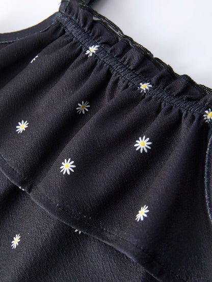Summer Daisy Girls Bow Ruffle Set
