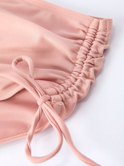 Summer Cat Print Girls Long Sleeve Swim Set