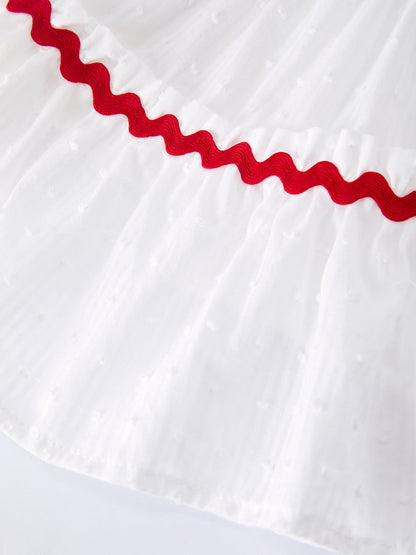 4th of July Flag Girl Tiered Ruffle Dress