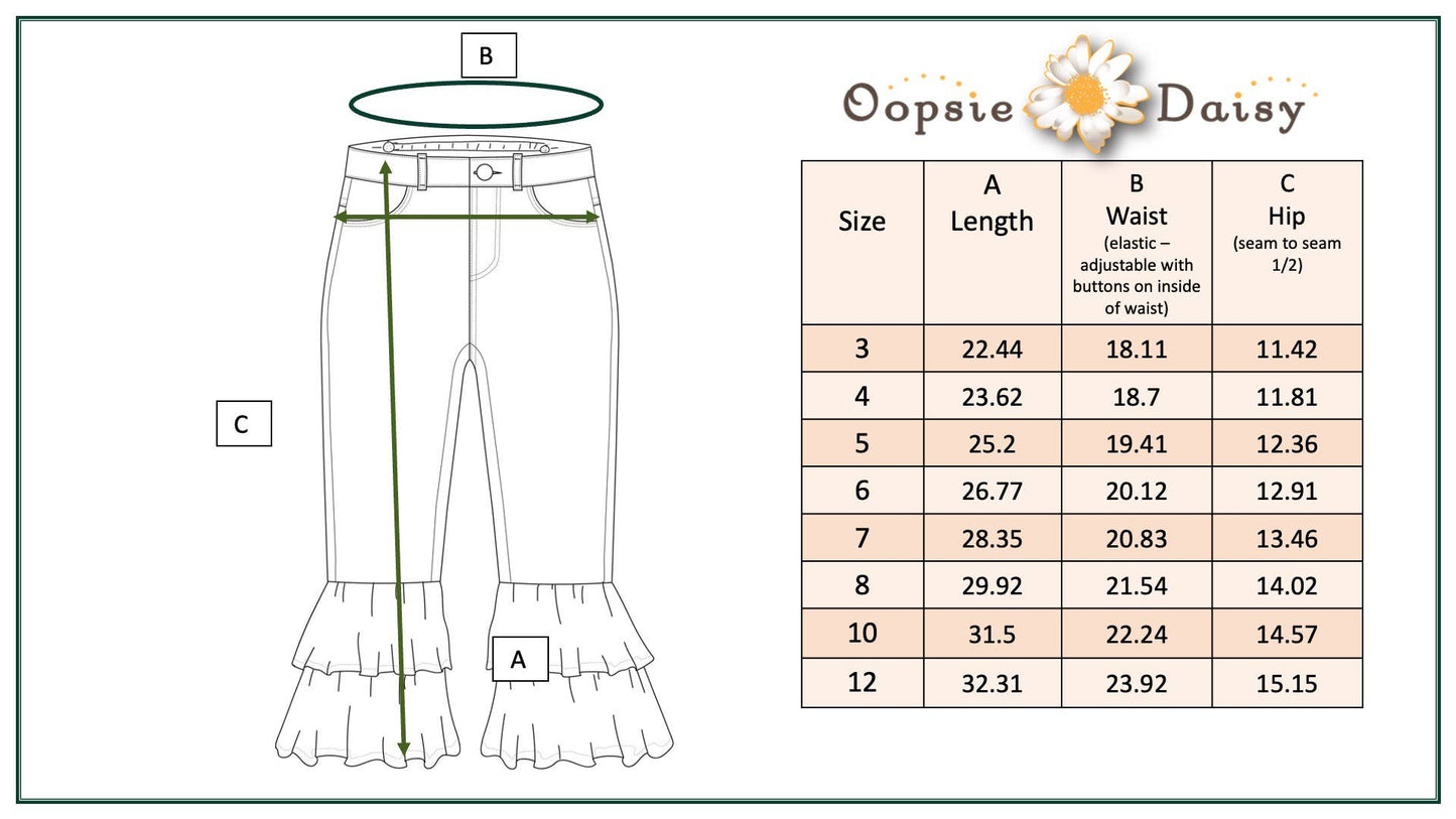 Kids Denim Double Ruffle Jeans