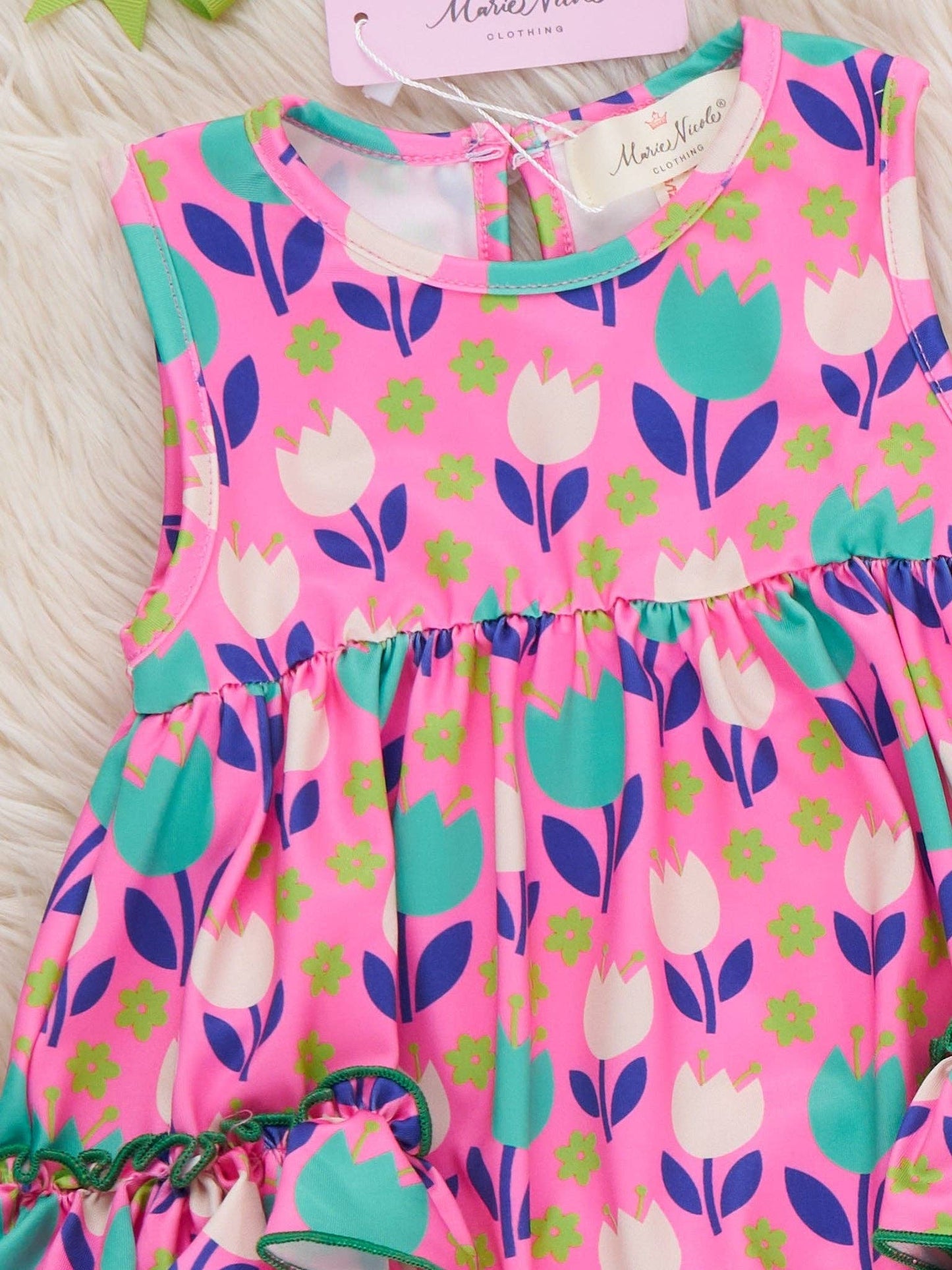 Ruffle Bubble Romper - Tulip