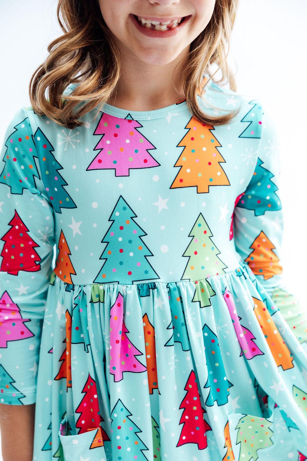 Oh Christmas Tree L/S Pocket Twirl Dress