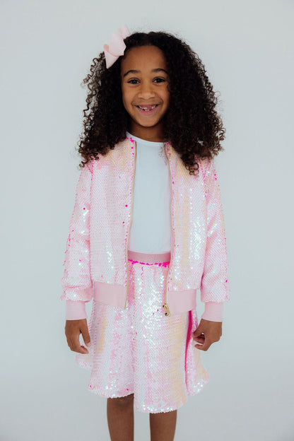 Diva Pink Flip Sequin Twirl Skort