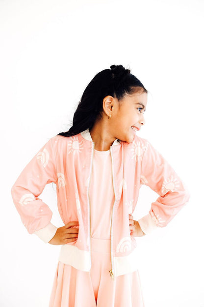 Soft Pink Sun Satin Jacket