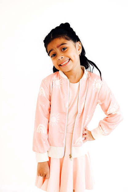 Soft Pink Sun Satin Jacket