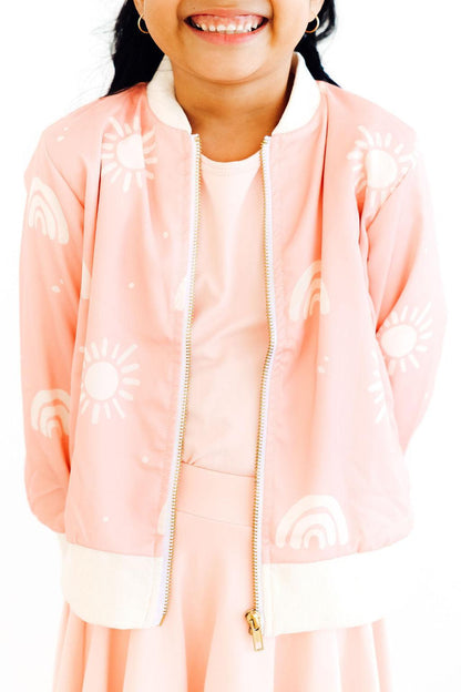 Soft Pink Sun Satin Jacket