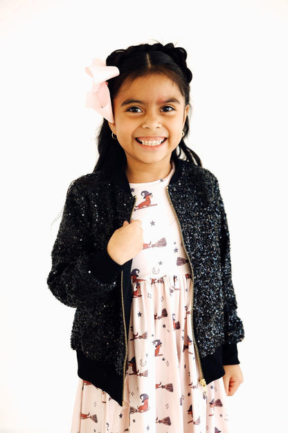 Happy Howl-oween 3/4 Sleeve Pocket Twirl Dress