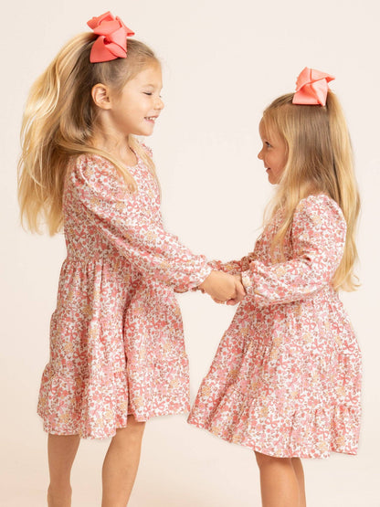 Soft Floral Ruffle Dress