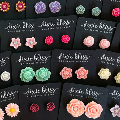 Flower Stud Earrings - Free Gift
