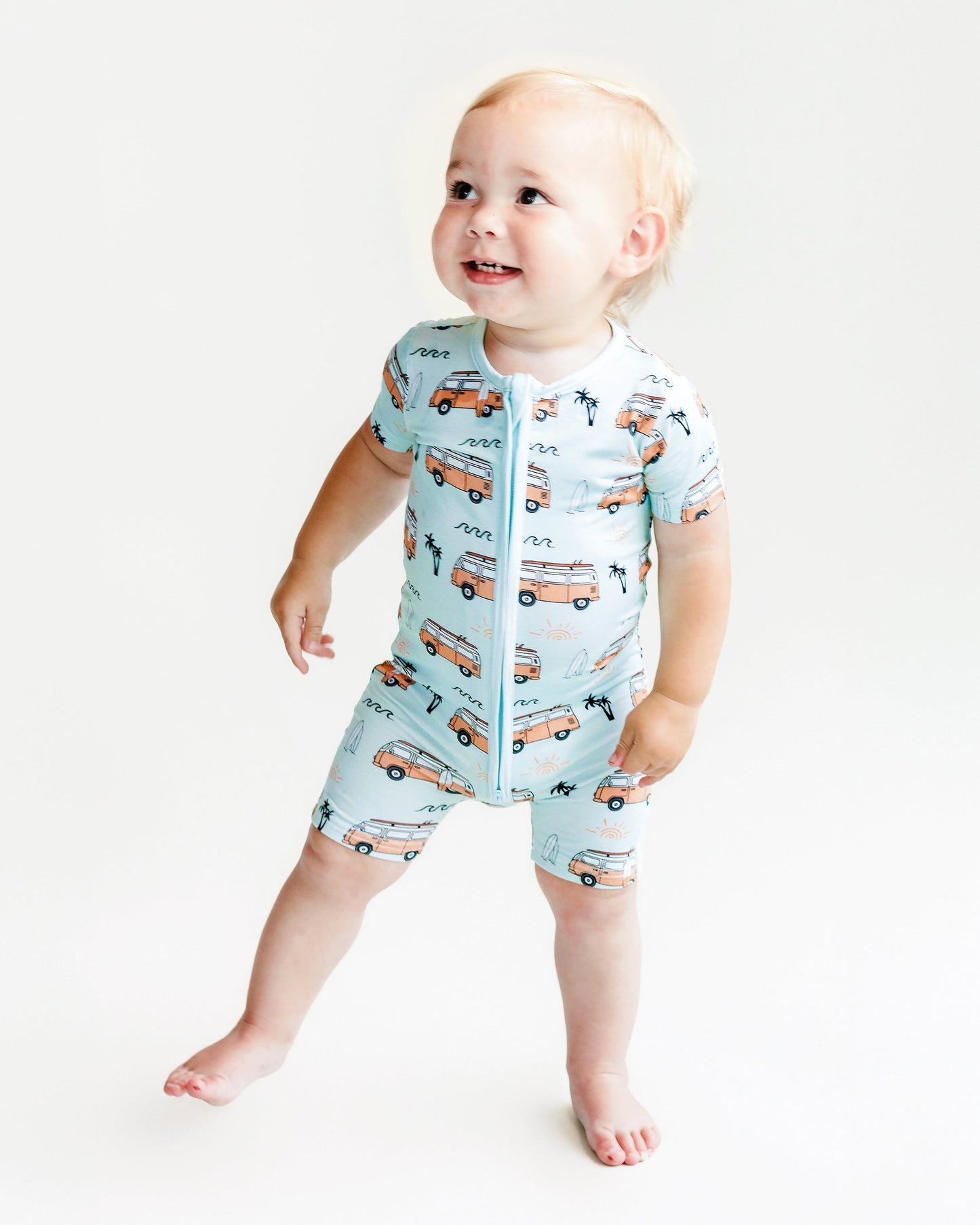 Bamboo Shorty Romper | Retro Beach