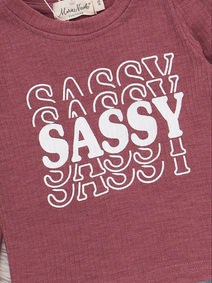 "SASSY" Denim Bell Bottom Outfit