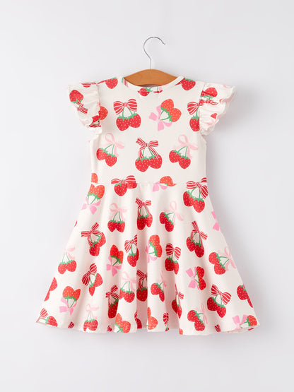 Charming Strawberry Dress for Little Ones