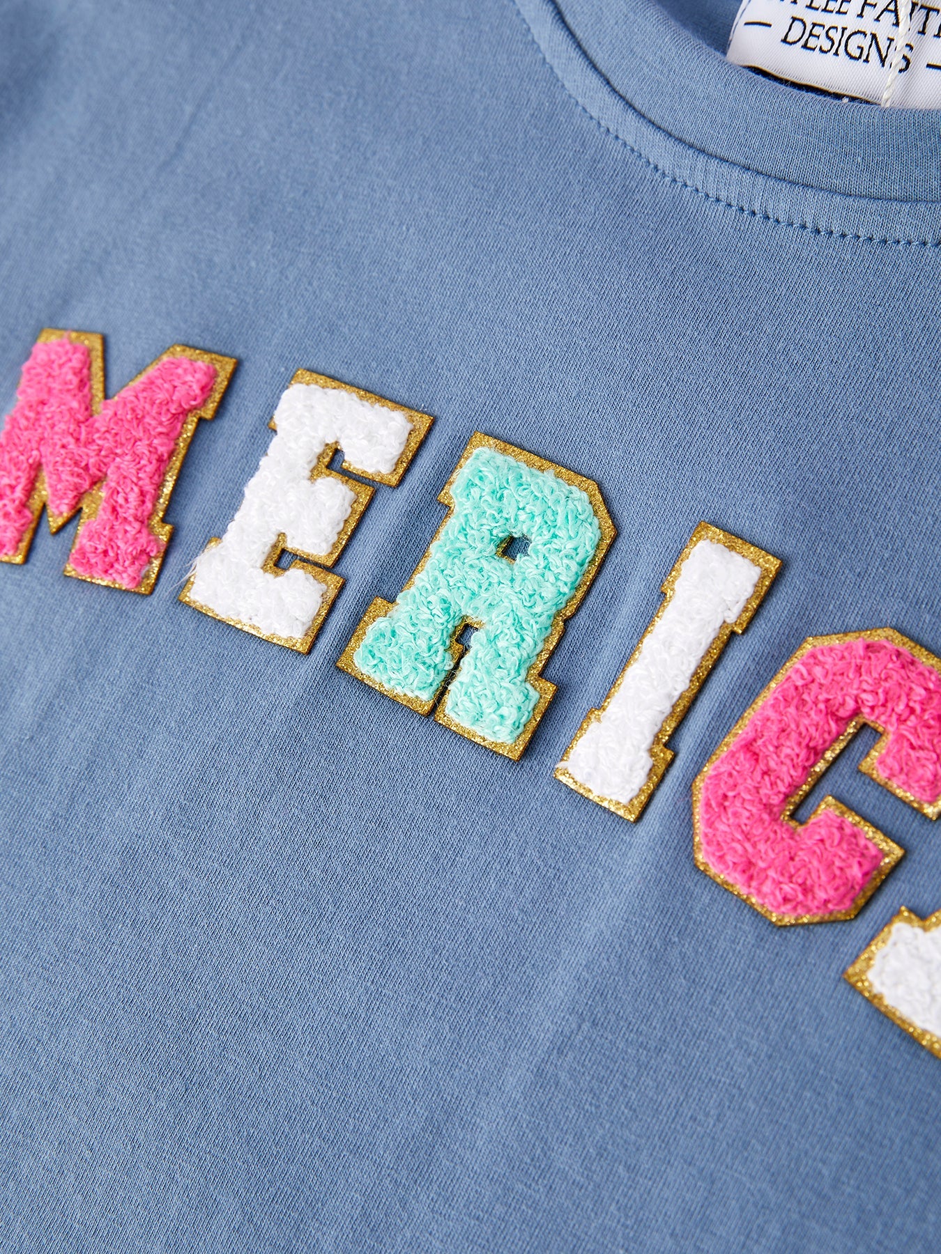 4th of july  “MERICA”Top Girls Gauze Skirt