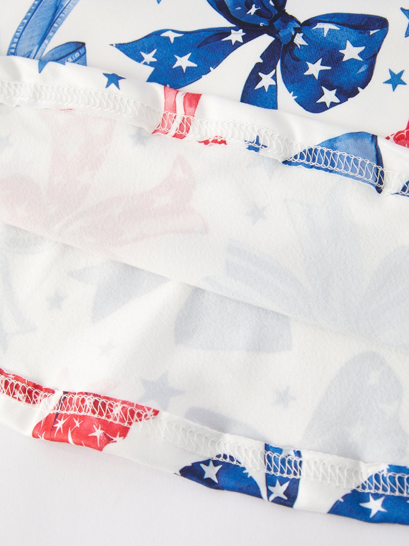 4th Of July Bow Star Girls Dress