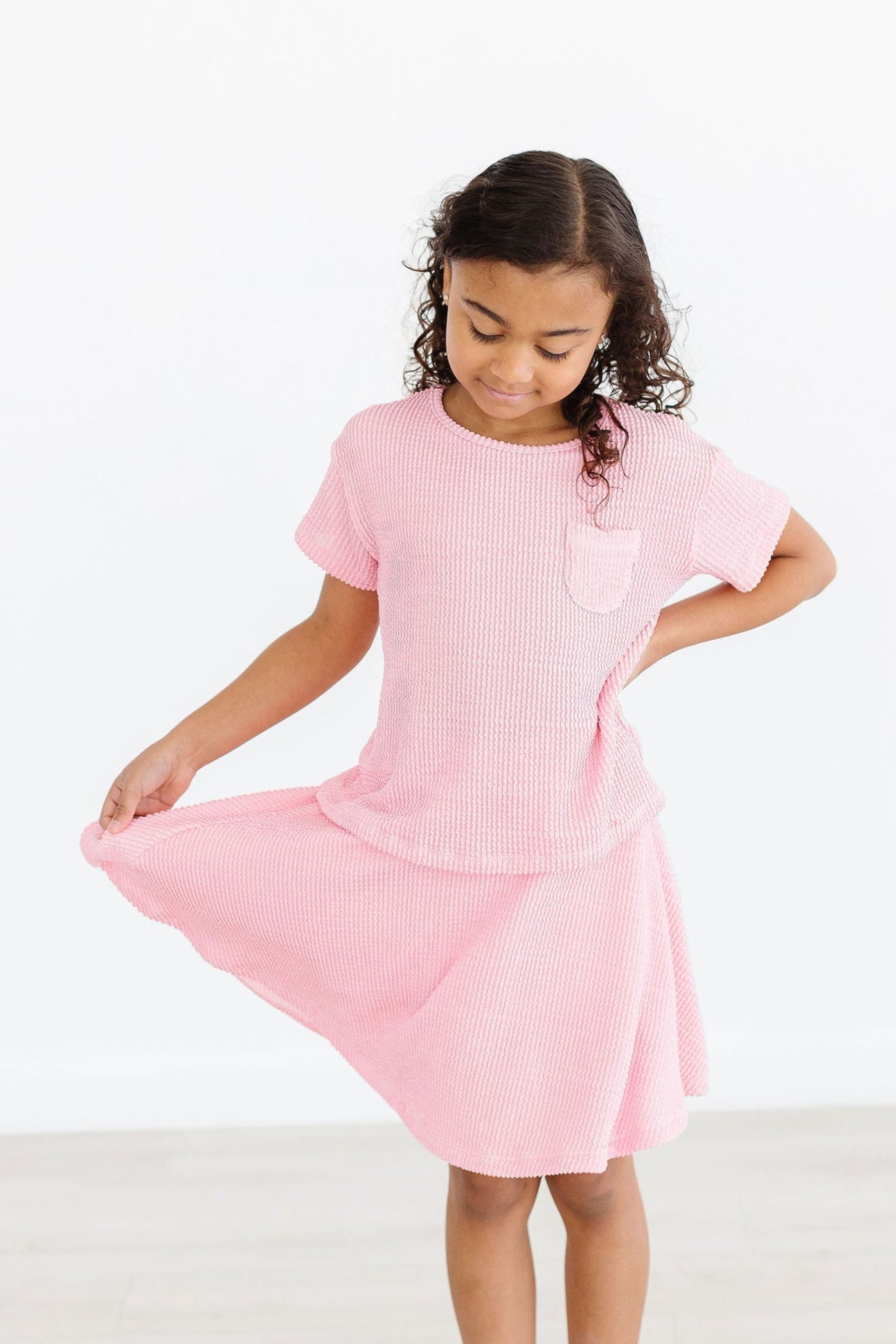 Bubblegum Pink Scrunchy Pocket Tee