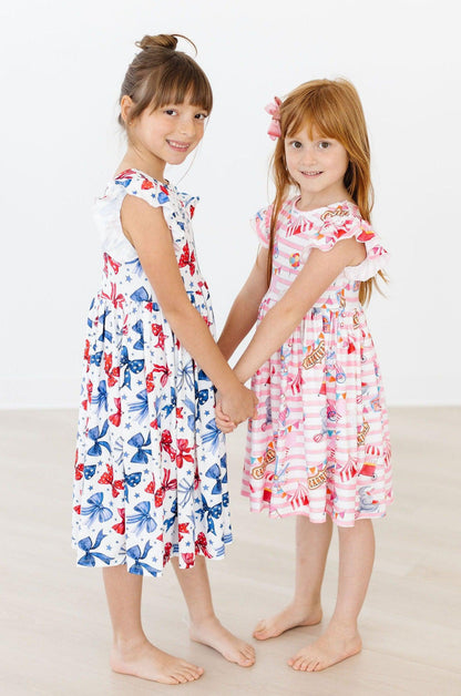SALE Off to the Circus Flutter Sleeve Twirl Dress