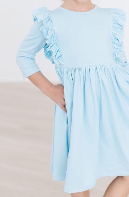 SALE Bluebird 3/4 Sleeve Ruffle Twirl Dress