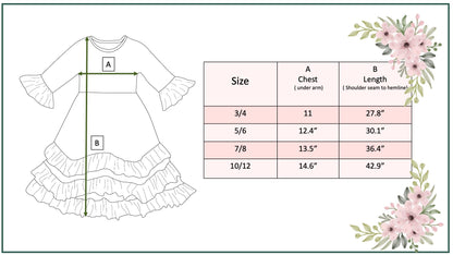 3 Ruffle Deep Purple Floral Dress