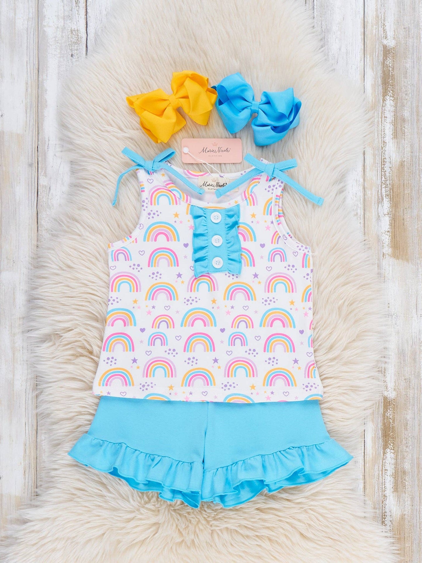 Rainbow Wishes Ruffle Outfit