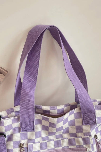 Checkmate Carry All Corduroy Tote Bag