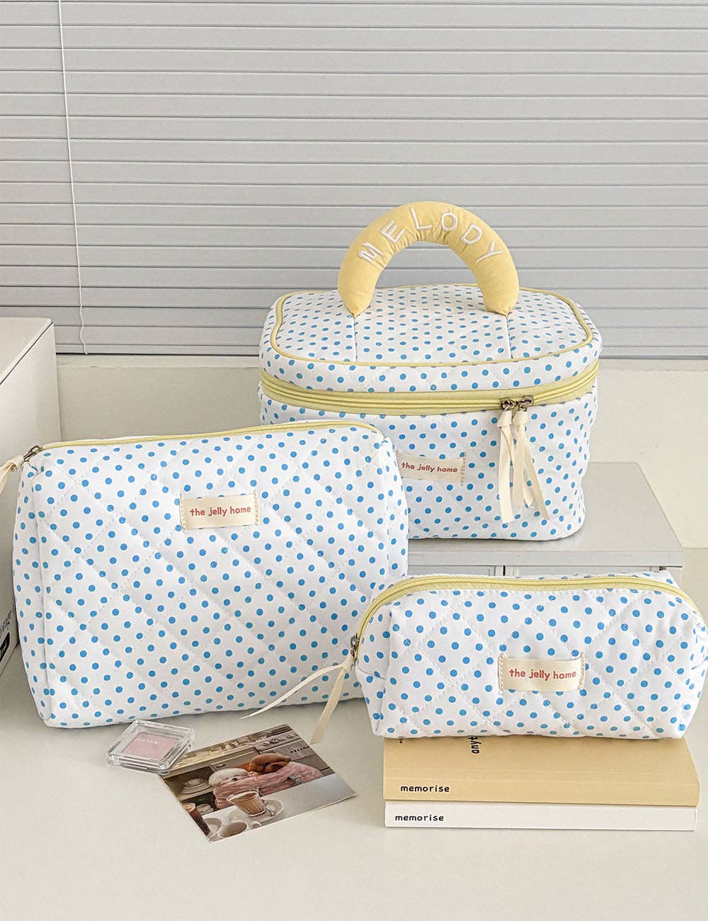Cute Polka Dots Large Capacity Makeup Bag