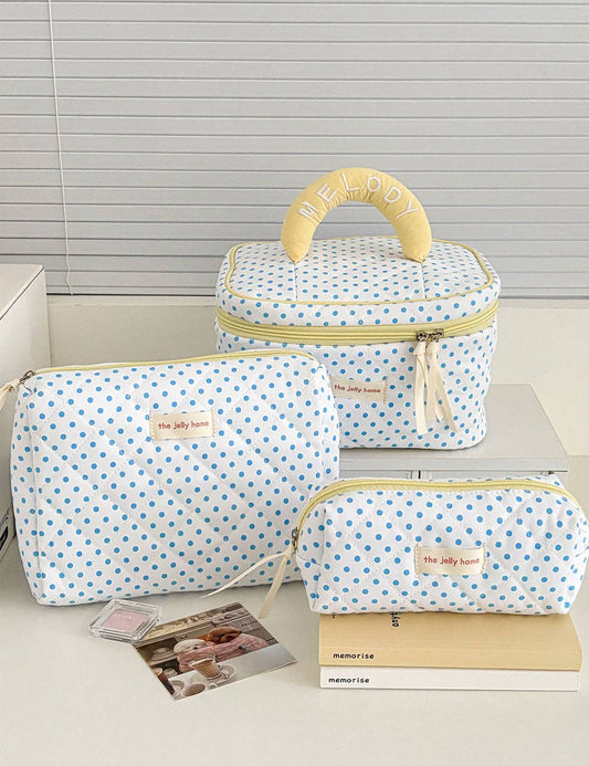 Cute Polka Dots Large Capacity Makeup Bag