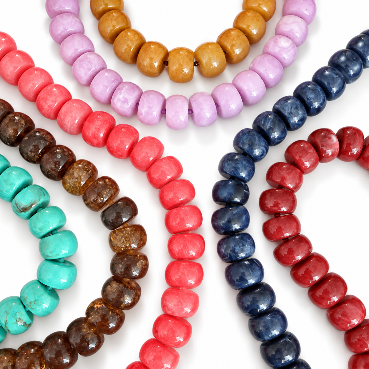 Chunky Resin & Natural Stone Bead Necklace