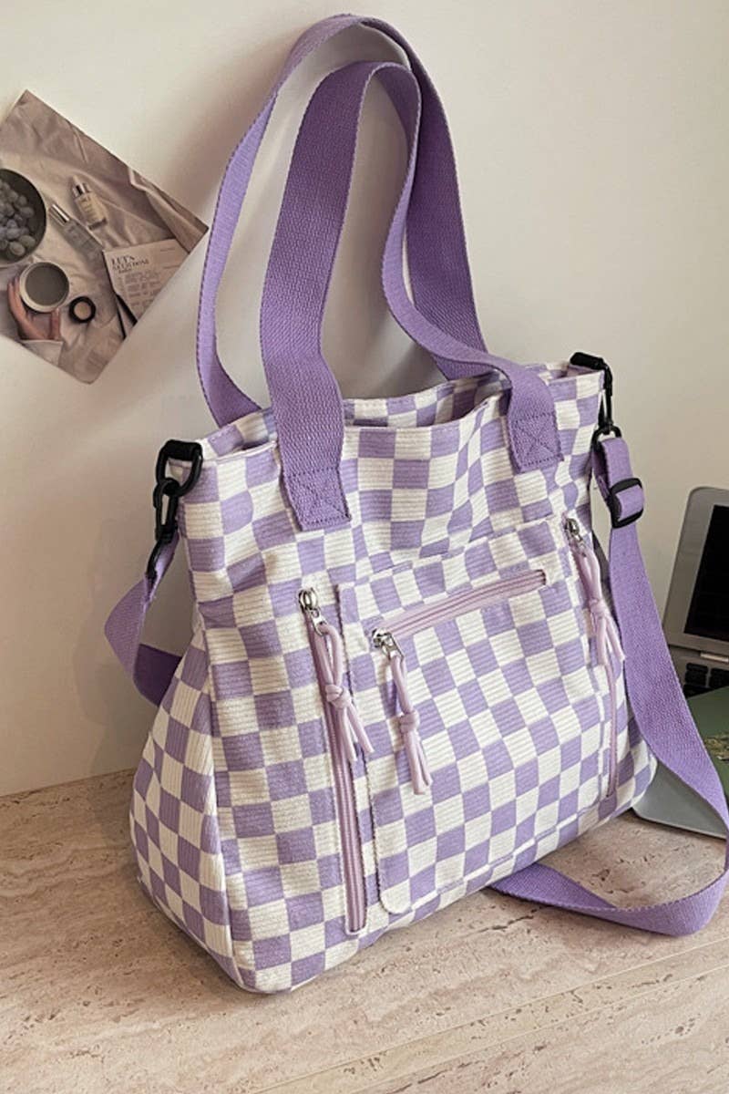 Checkmate Carry All Corduroy Tote Bag