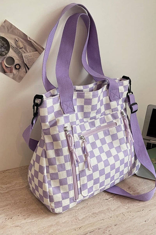 Checkmate Carry All Corduroy Tote Bag